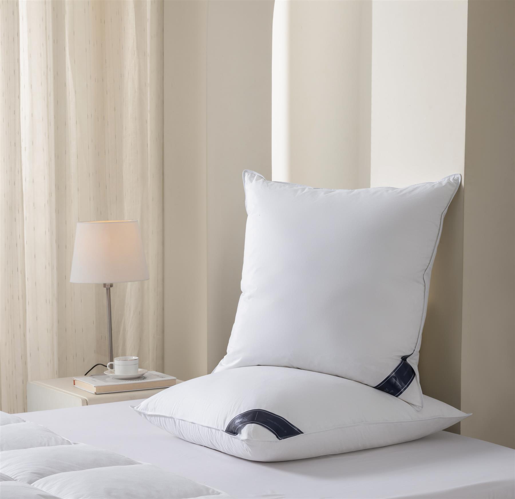 Square Euro Continental Duck Feather & Down Pair Pillows 80cm x 80cm