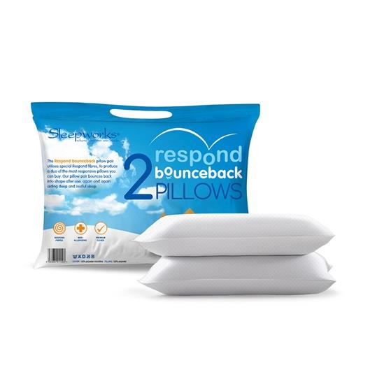Respond Bounce Back Hollowfibre, Embossed Pair Pillows
