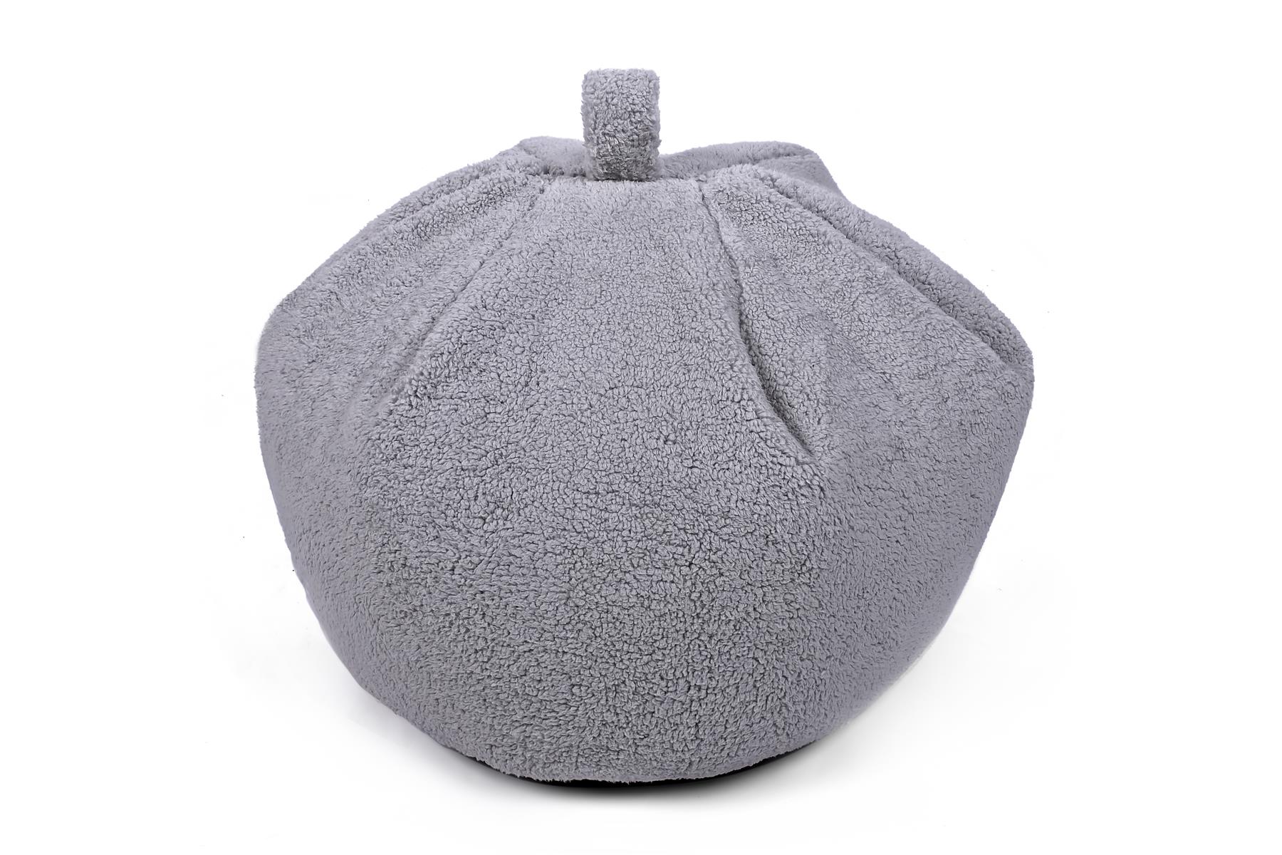 Silver Grey Teddy Fleece Bean Bag Seat Chair 60cm