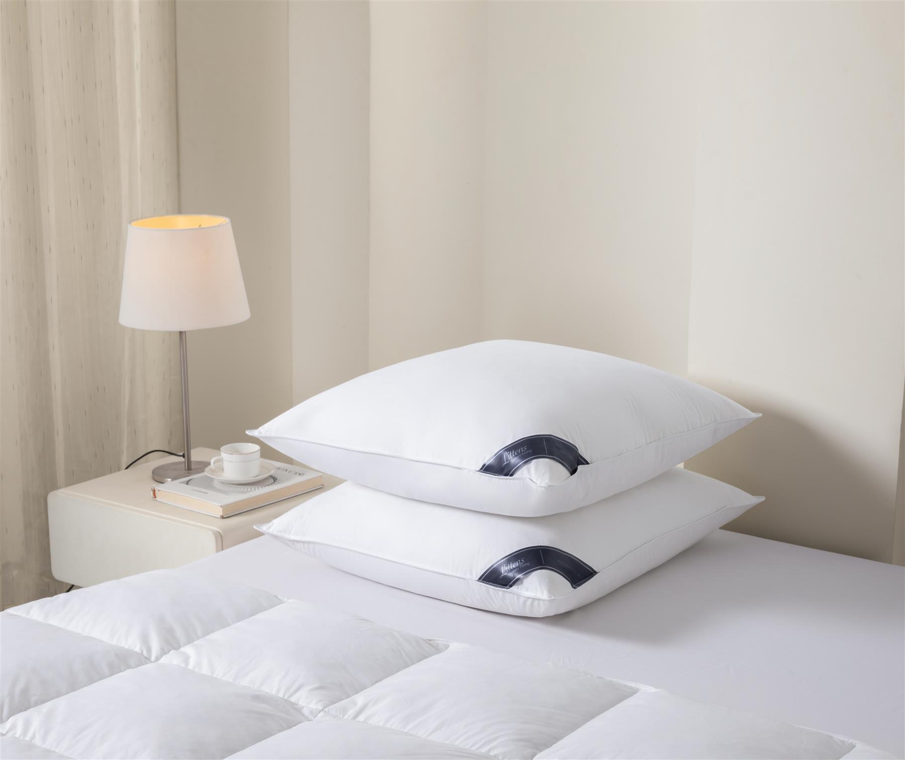 Square Euro Continental Duck Feather & Down Pair Pillows 80cm x 80cm