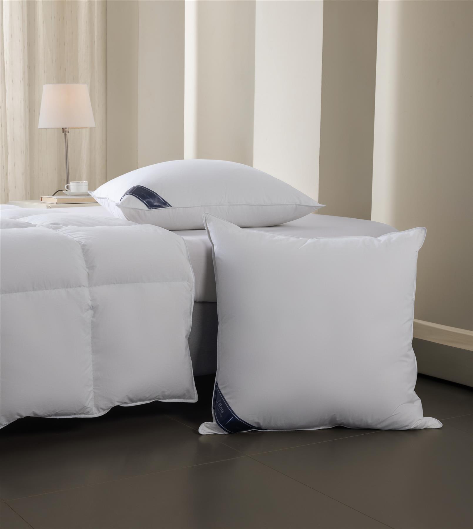 Square Euro Continental Duck Feather & Down Pair Pillows 80cm x 80cm