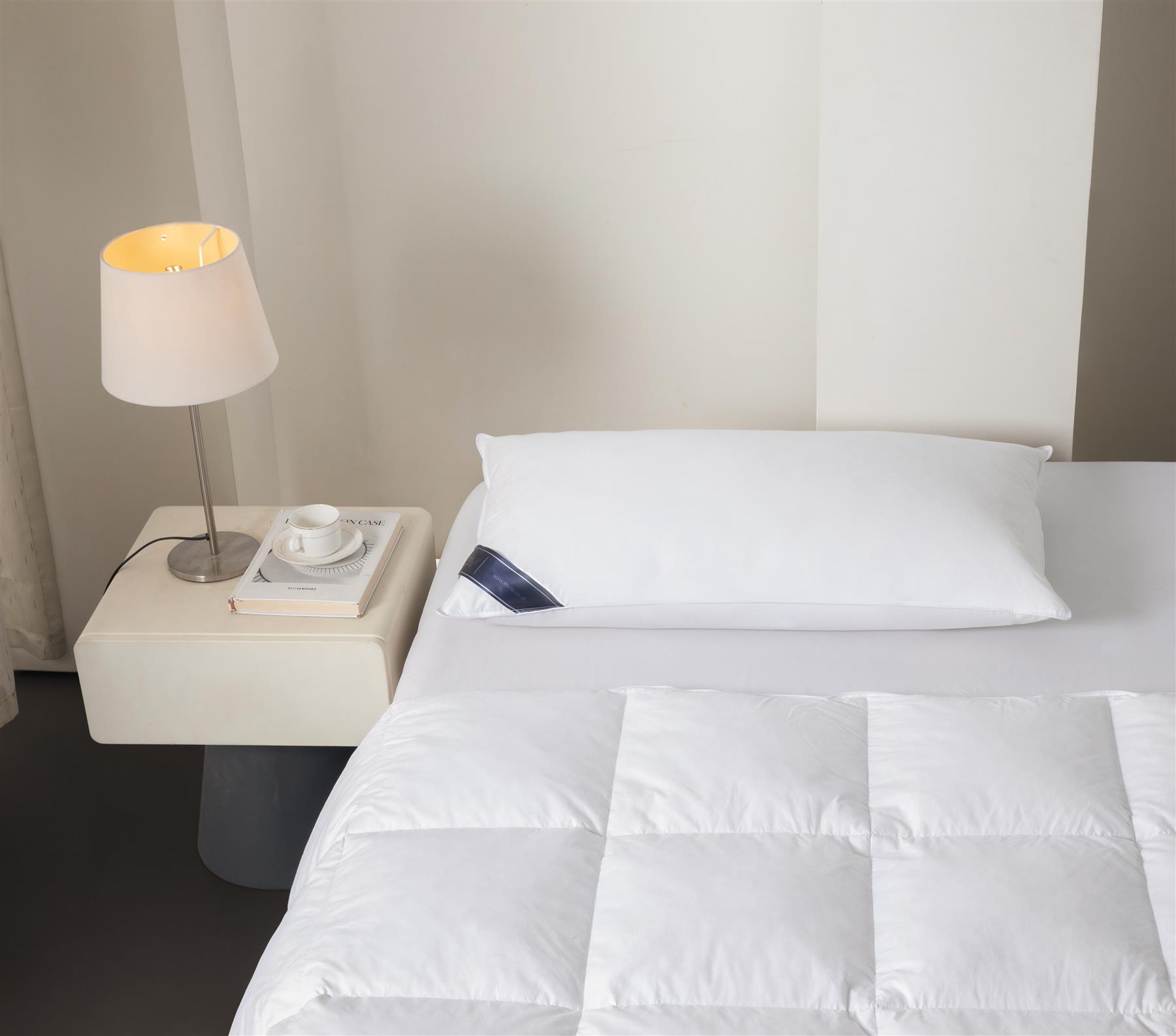 50cm x 90cm Extra Fill Super King Size Duck Feather & Down Pillow (20" x 36")
