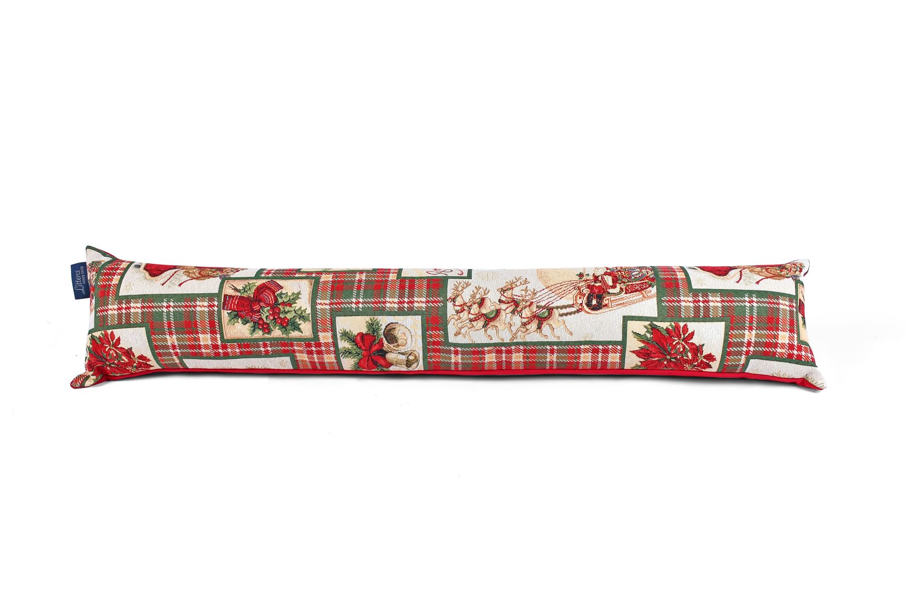 Christmas Tartan Tapestry Draft Draught Excluder 90cm (36") UK Made