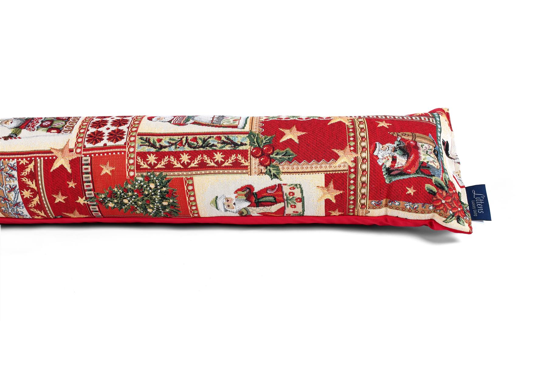 Traditional Father Christmas Tapestry Draft Draught Excluder 90cm (36") UK Made