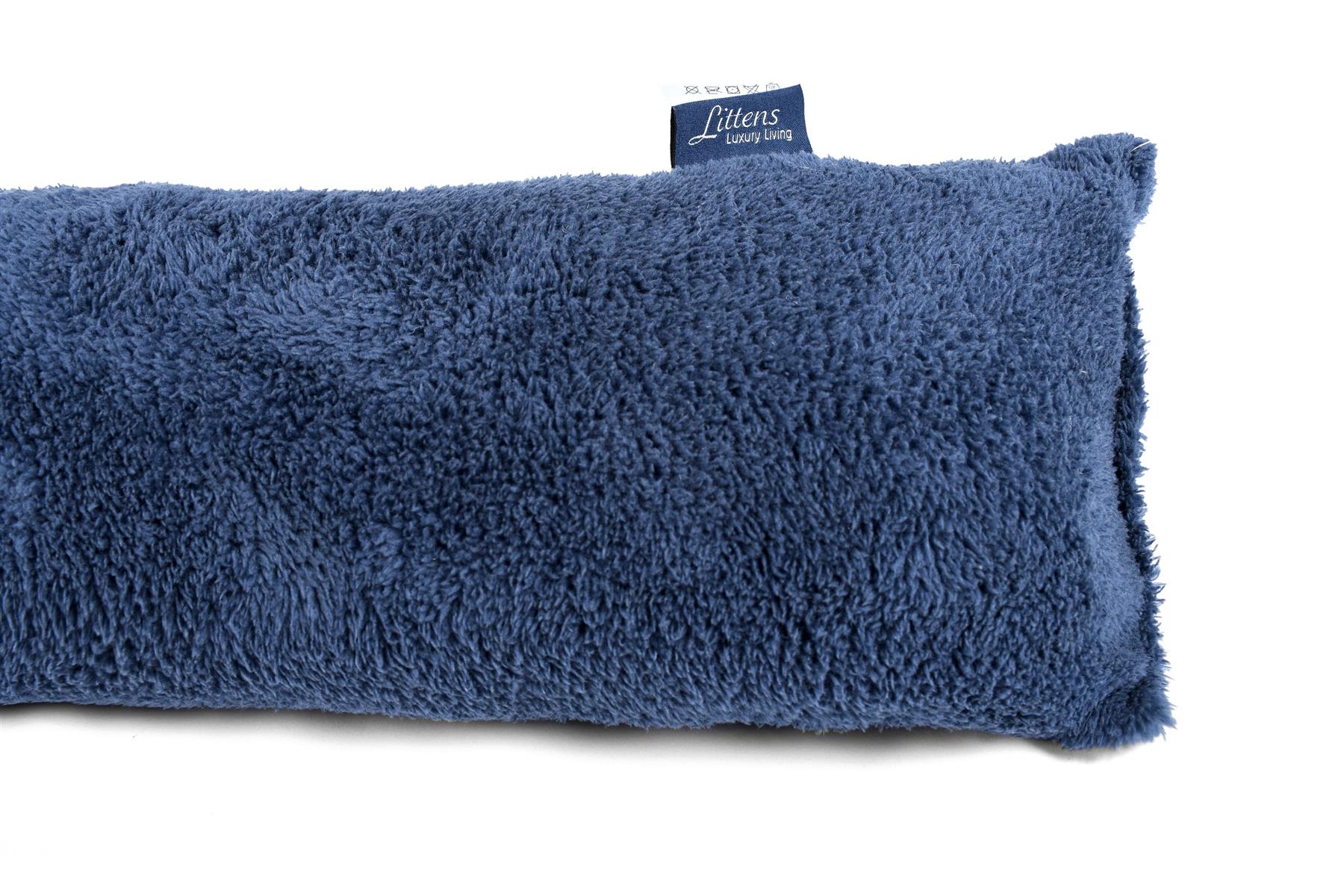 Navy Teddy Fleece Draft Draught Excluder 90cm (36")