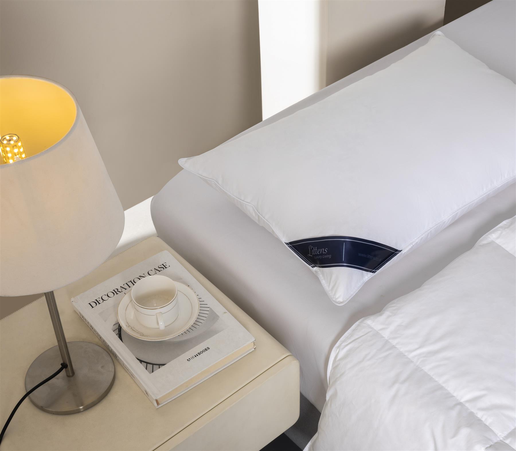 Extra Fill European Continental Duck Feather & Down Pillow 40cm x 80cm