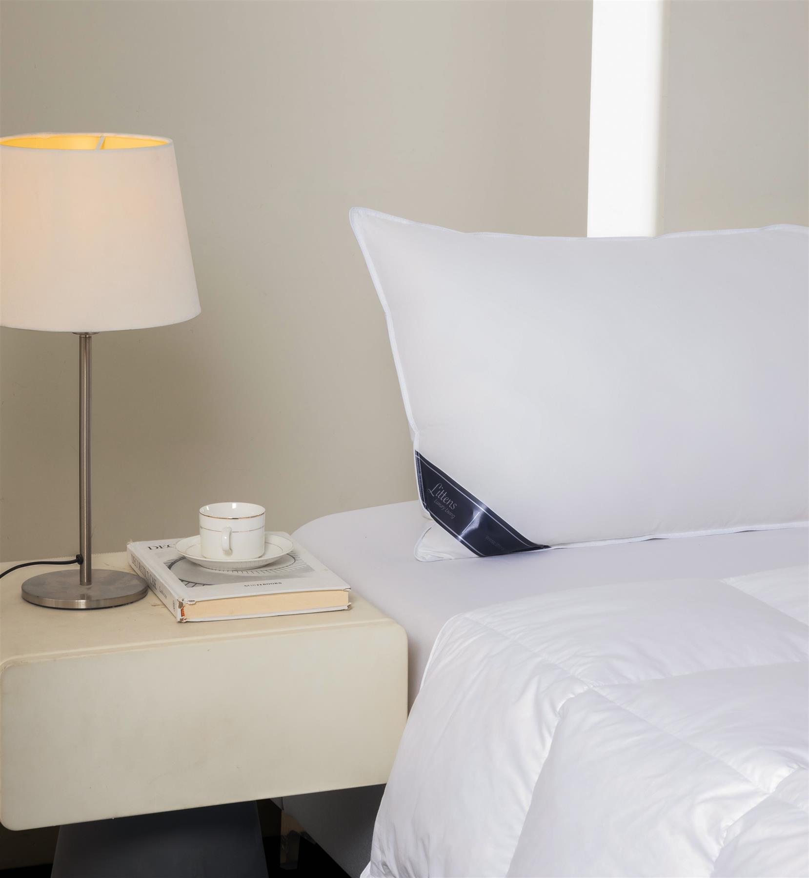 50cm x 90cm Extra Fill Super King Size Duck Feather & Down Pillow (20" x 36")